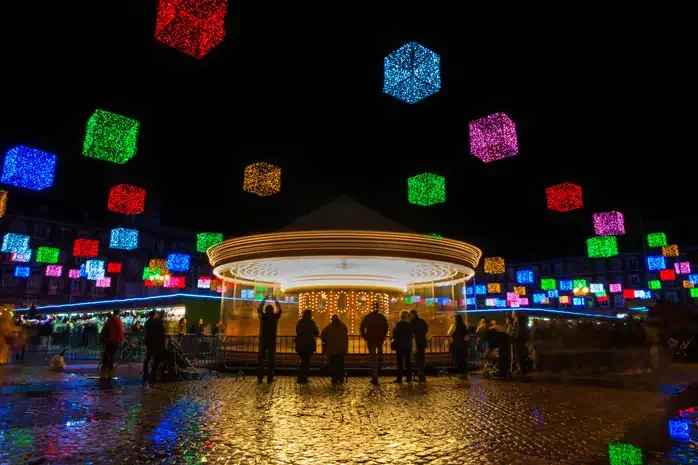 Nauti värikkäistä joulumarkkinoista Madridissa