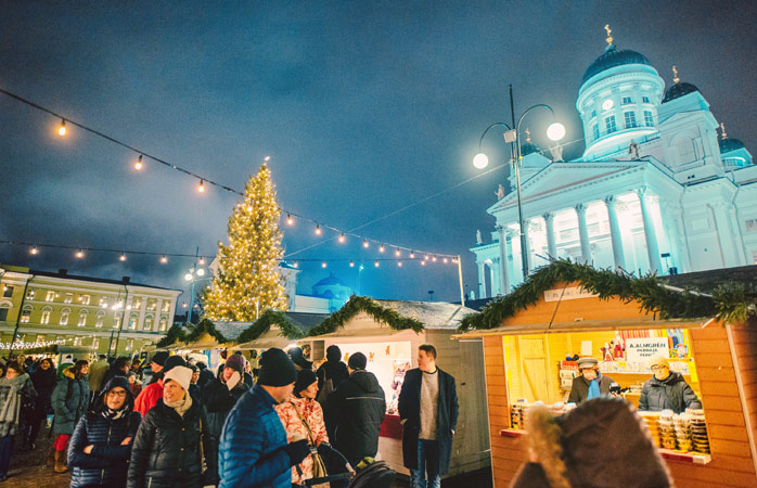 Tuomaan markkinoilla voit tavata myös joulupukin